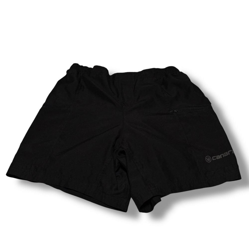 Canari Men's‎ Cycling Zip Pocket Shorts Black Padded Size Medium 28 x 6